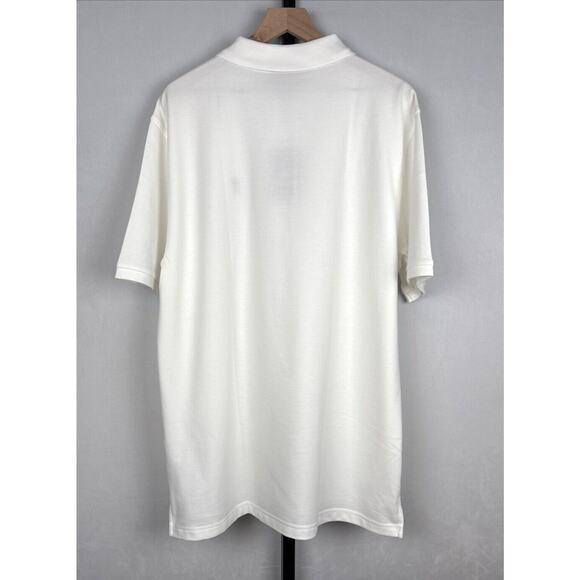 James Bark Men's Regular Fit Polo Shirt XXXL White Pima Cotton Embroidered NWT - Picture 9 of 11